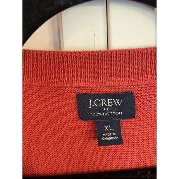 J.Crew 100% cotton burnt orange crewneck sweater xl - Picture 3 of 8